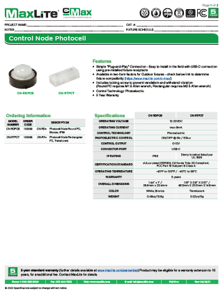 Control Node Photocell